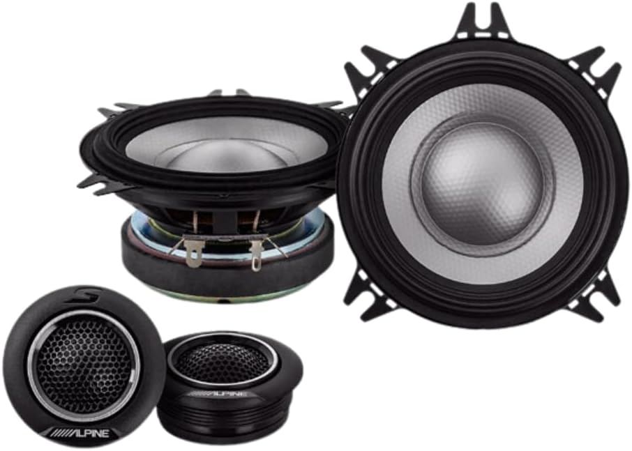 Alpine S2-S40C 4in Component Speakers for Hi-Res Audio Experience