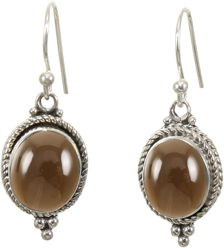 925 Sterling Silver Dangle Drop Earrings for Women with Gemstone