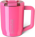 Insulated Coffee Travel Mug with Handle - 15oz Neon Pink