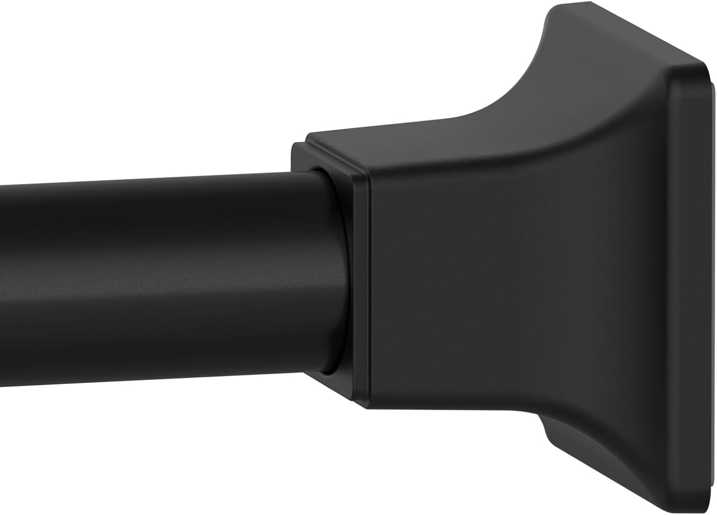 Adjustable Black Tension Shower Rod, No Drilling, No Rust! 