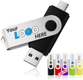 Custom 8GB Type-C USB 3.0 Flash Drive with Double-Sided Logo - Fast