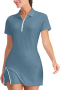 Hiverlay Tennis Dress with Built-In Shorts - UPF 50+ Active Polo Shoes