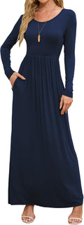 DEARCASE Women's Maxi Dress Long Sleeve Casual - Comfortable Fit Shoes