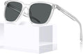 Clear Polarized Sunglasses for Men - CARFIA Retro Acetate UV400
