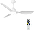 reiga 52 in White Modern Ceiling Fan with Light - Quiet High Flow