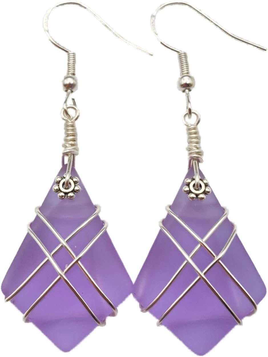 Yinahawaii Handmade Sea Glass Earrings for Unique Style Lovers