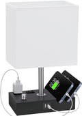 Kakanuo Table Lamp for Bedroom - Dimmable Bedside Lamp with USB Ports