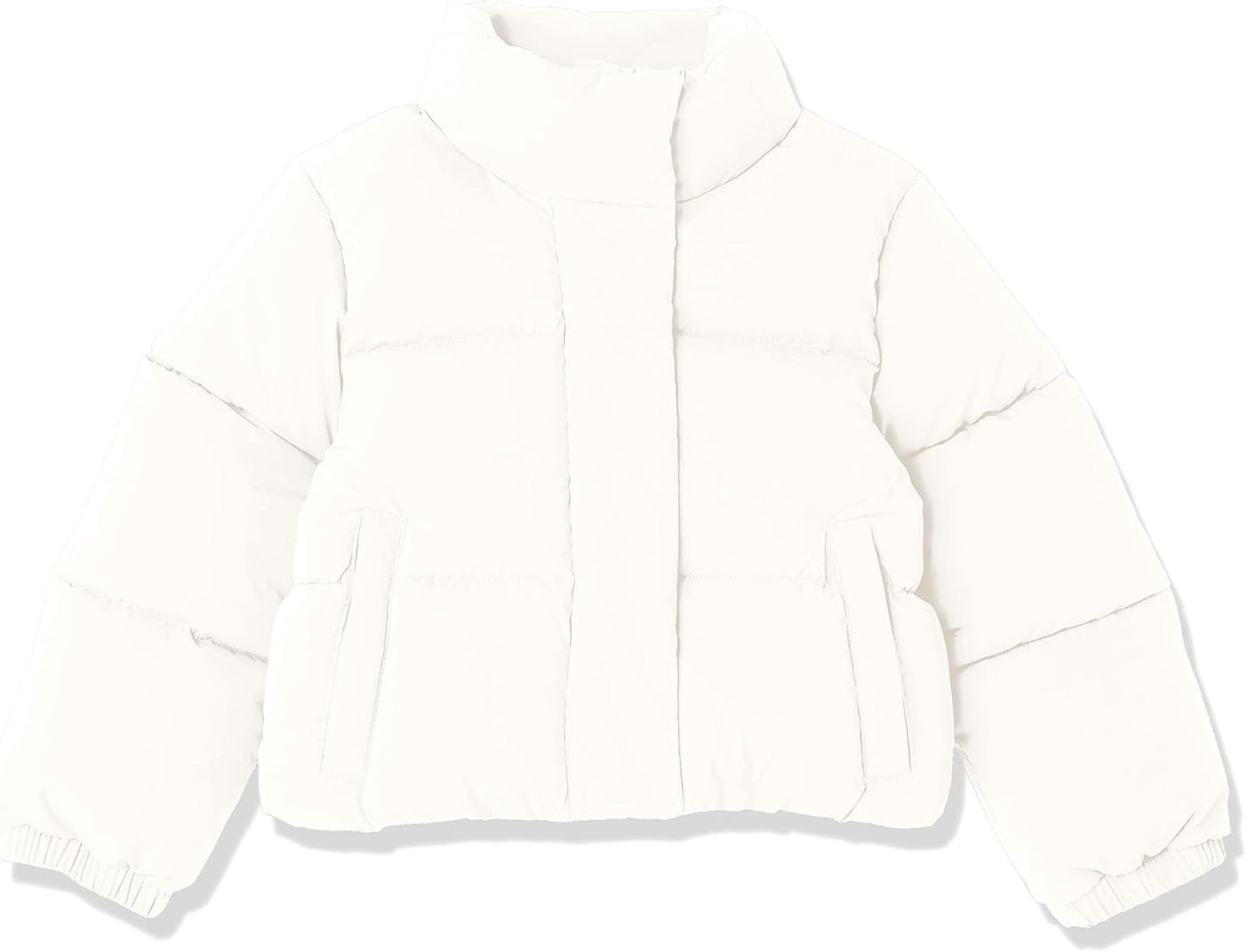 Cropped Full-Zip Puffer Jacket for Girls and Toddlers' Warmth