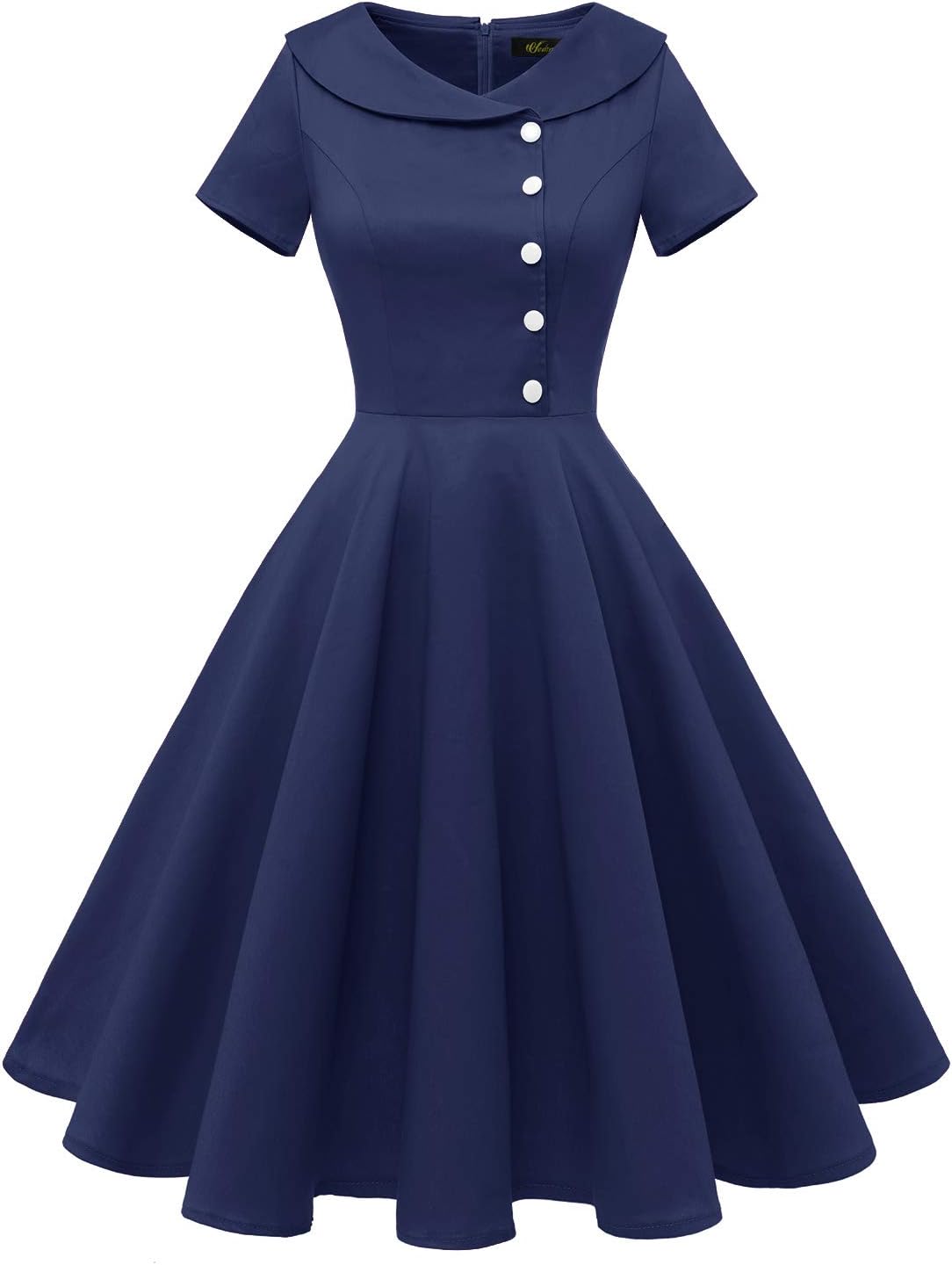 Vintage Audrey Hepburn Style Cocktail Swing Dress for Women