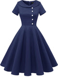 1950s Vintage Cocktail Swing Dress for Women - Audrey Hepburn Style