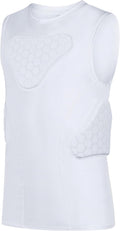 Youth Padded Chest Rib Protector Vest Shirt - Kid Sports Guard