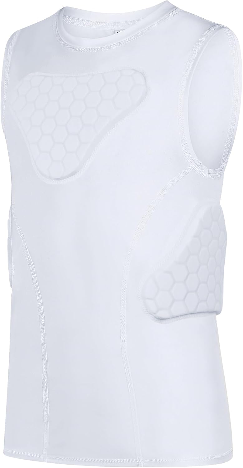 DGXINJUN Youth Padded Chest Rib Protector for Sports Safety