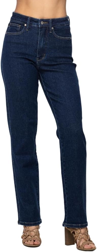 Judy Blue High Waist Tummy Control Classic Straight Jeans Review