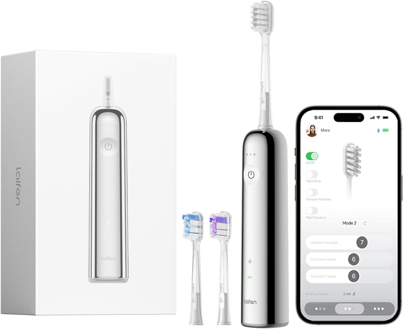 Laifen Wave Electric Toothbrush with App and 3 Brush Heads
