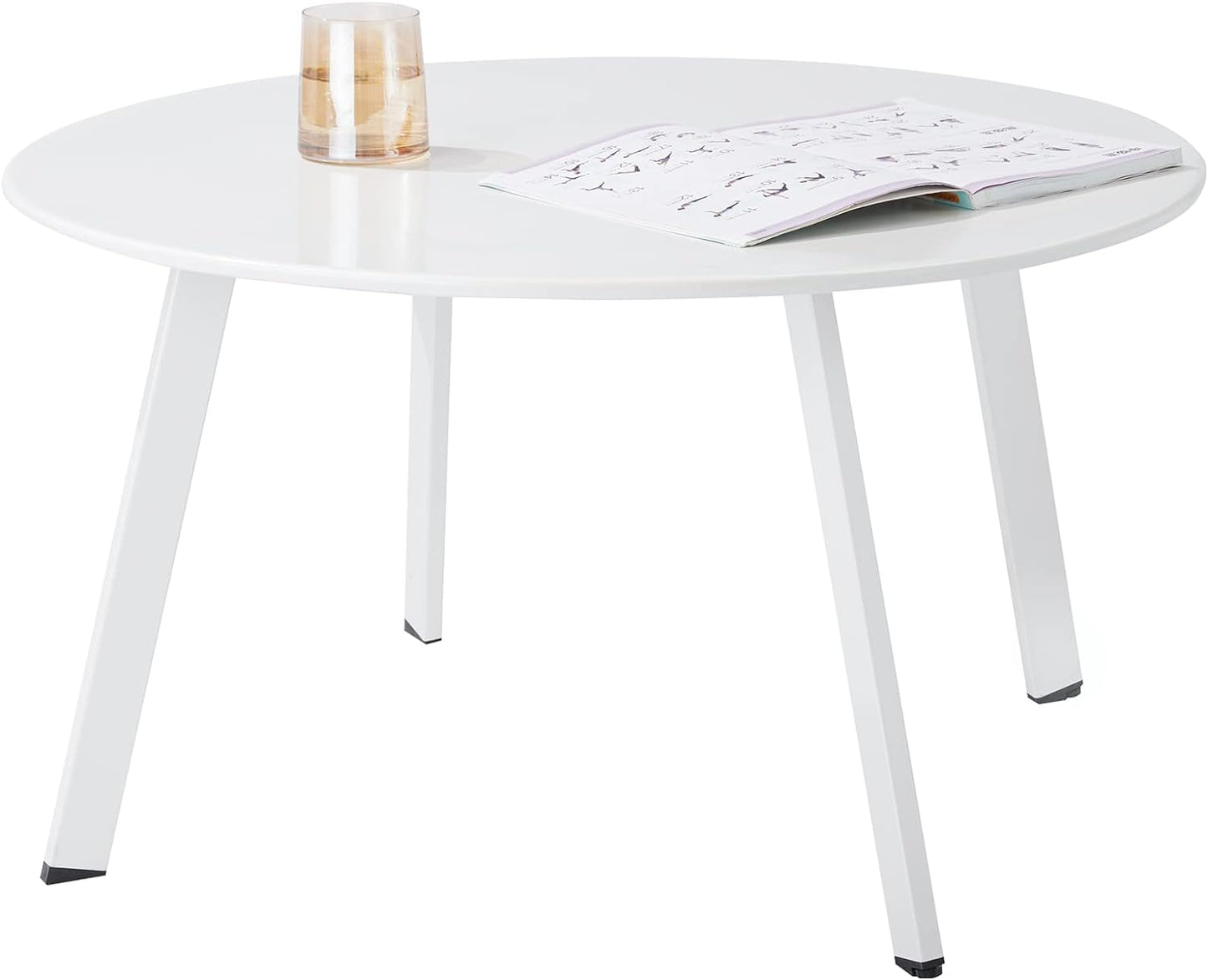Outdoor Side Table - Round Weather Resistant Metal Patio Table