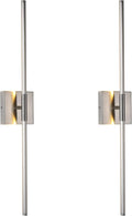 Modern Minimalist LED Bathroom Sconce Brushed Nickel - Sleek 27.8in