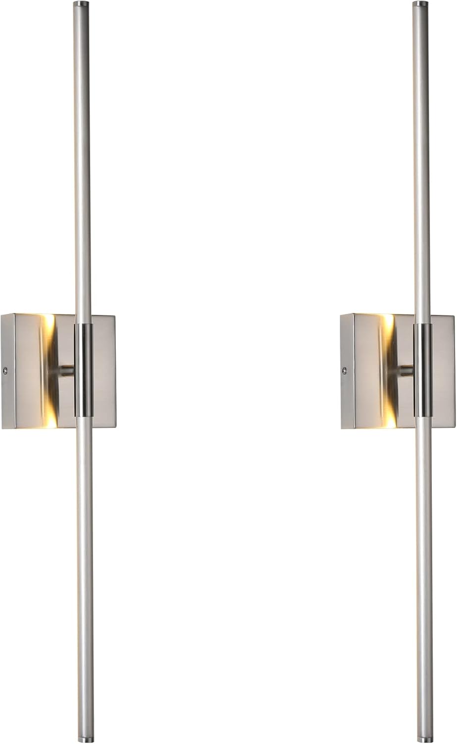 Modern Minimalist LED Bathroom Sconce in Brushed Nickel Finish