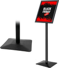 Sign Stand for Display 8.5 x 11 Black - Heavy Duty Pedestal Sign