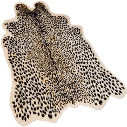 Leopard Area Rug - Faux Fur Cowhide Skin Carpet for Home