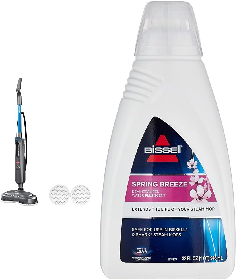 BISSELL SpinWave SmartSteam Mop Bundle with Spring Breeze Water