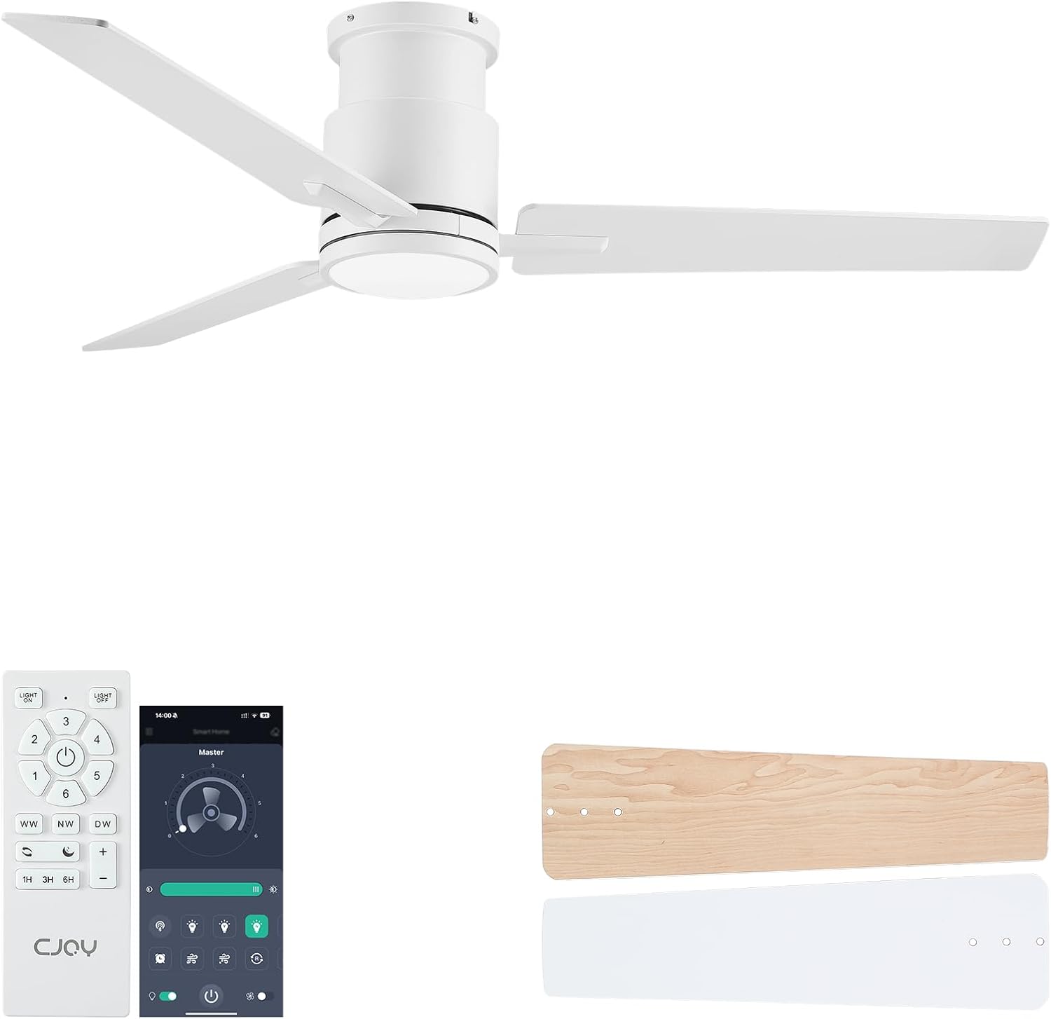 CJOY 48 Inch Ceiling Fan with Lights and Remote Control Features