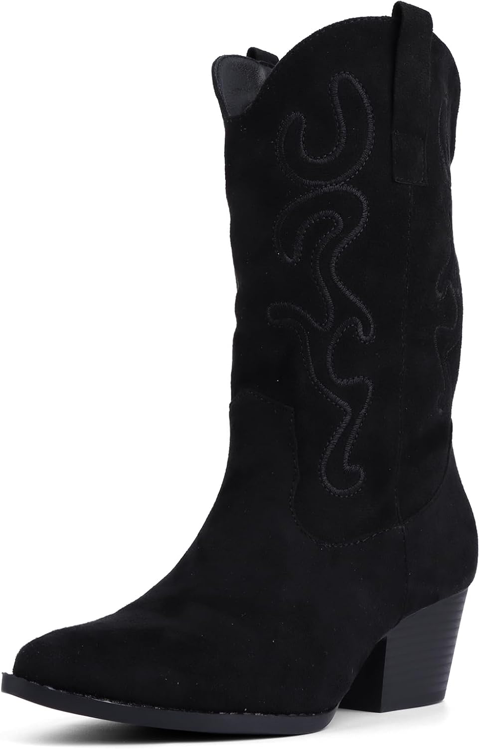 Stylish Mid Calf Cowboy Boots for Women with Embroidery