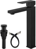 Vessel Sink Faucet Single Handle Tall Bathroom Faucet Matte Black
