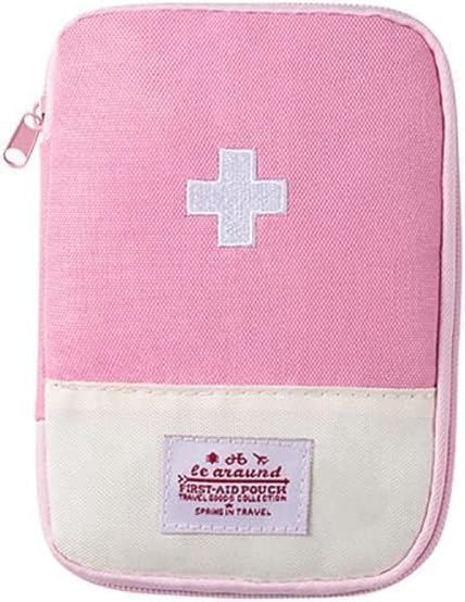 Compact Pink First Aid Bag for Travel & Outdoor Emergencies