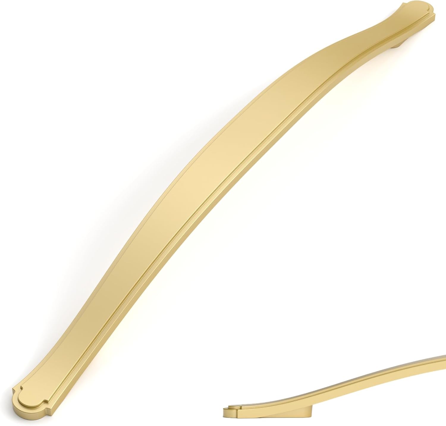 Brushed Gold Cabinet Pulls for Kitchen and Bathroom - 10 Pack