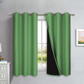 100% Blackout Lined Curtains Forest Green 42in x 63in Pair