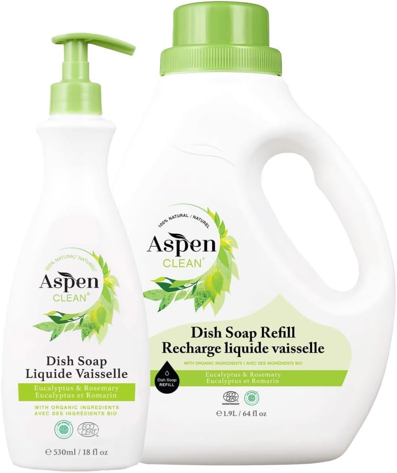 Natural Dish Soap with Eucalyptus & Rosemary - Eco-Friendly Clean