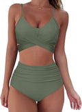SUUKSESS Women Wrap Bikini Set Push Up High Waisted - Flattering Fit