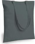 16x15 Grey Cotton Tote Bag 24-Pack - Economical Reusable Grocery Bags