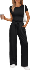 Trendy Queen 2 Piece Summer Sweatsuit Lounge Set - Flattering