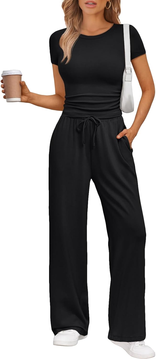 Trendy Queen 2 Piece Matching Summer Sweatsuit Lounge Set