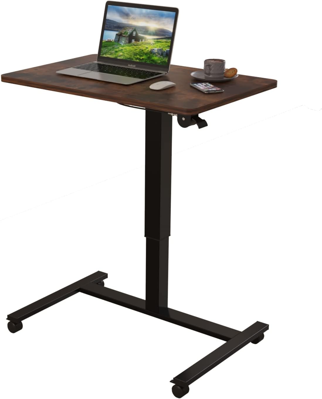 Bilbil Pneumatic Mobile Desk: Adjustable Sit to Stand Table