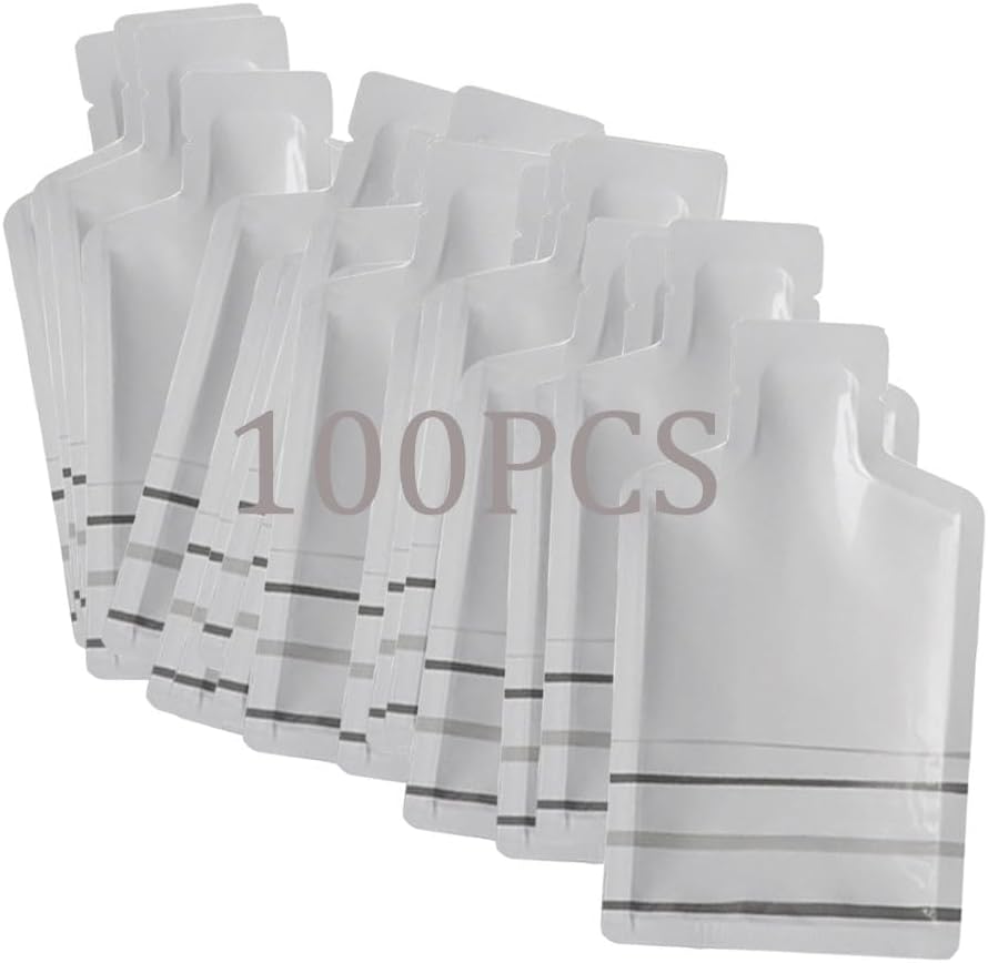 100 Disposable Travel Shampoo Pouches - Leakproof & Compact