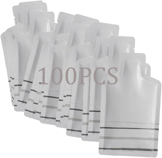 100 Disposable Travel Shampoo Pouches - Leakproof & Compact