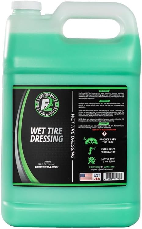 ExoForma Wet Tire Dressing Spray for High Shine Finish