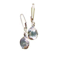 Clear Vintage Dairy Bottle Leverback Earrings - Reclaimed Glass