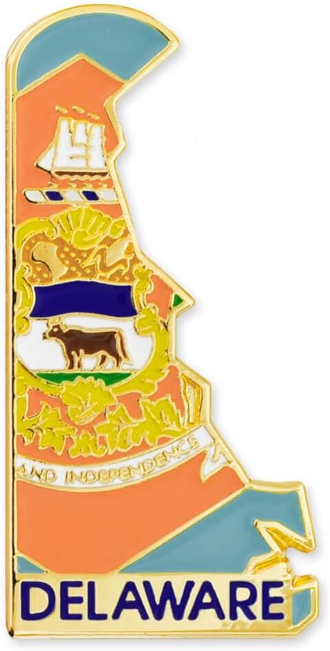 State Shape Flag Lapel Pins for All 50 US States Collection