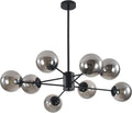 KCO Modern Glass Globe Sputnik Chandelier 8-Light Fixture