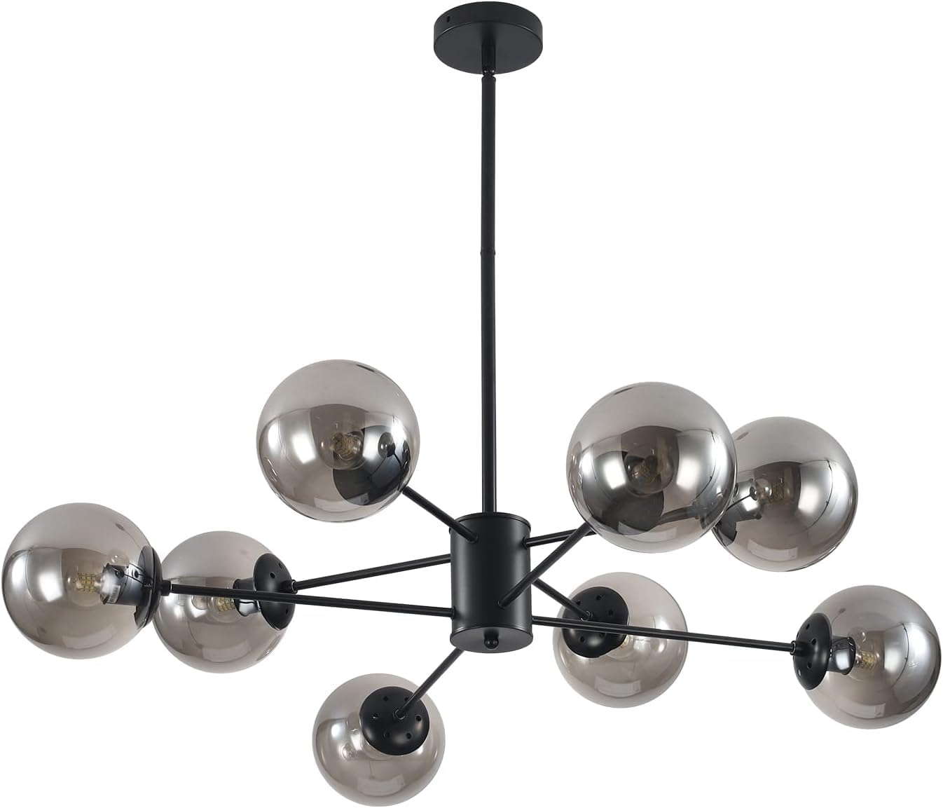 KCO Modern Glass Globe Sputnik Chandelier 8-Light Fixture