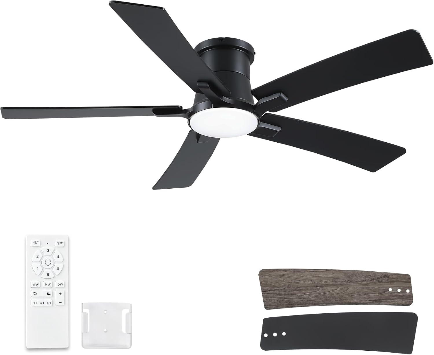 52 Inch Ceiling Fans with Lights and Remote by Realmate