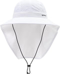 Cooling Sun Hat with Neck Flap for Big Heads - UPF 50+ Breathable