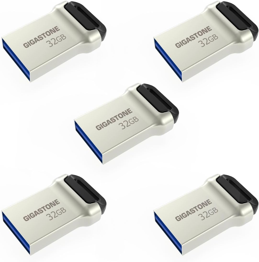 GIGASTONE 32GB Nano Flash Drive 5 Pack Ultra Fast Storage
