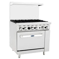 Atosa CookRite AGR-6B-NG 36in Gas Range with Full Oven - Heavy Duty