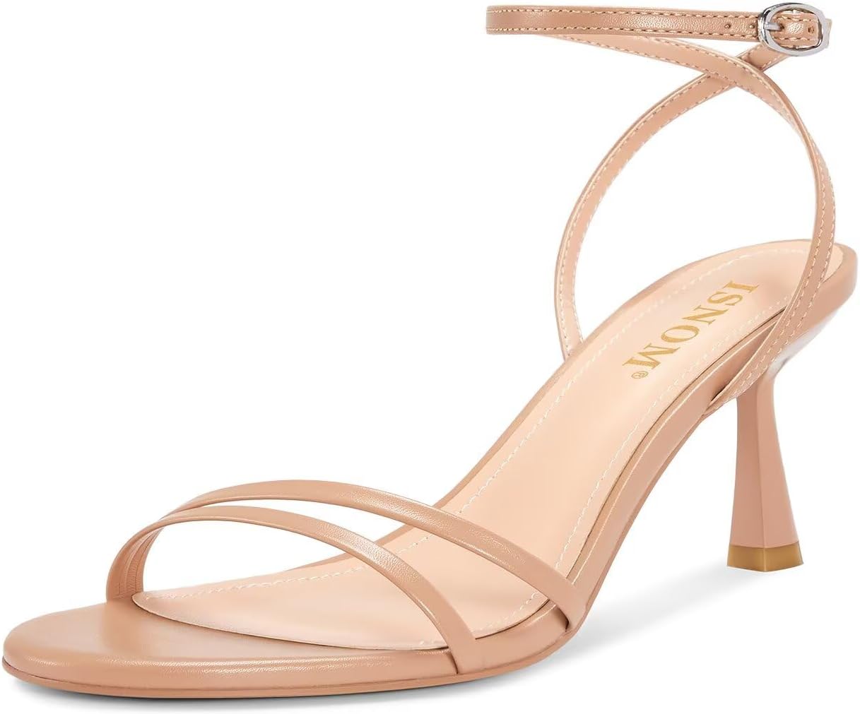 ISNOM Womens Sandals with Low Heels for Comfort and Style