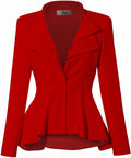 Hybrid & Company Women's Double Lapel Peplum Blazer - Comfortable Suit