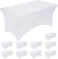 6FT Spandex Table Cover 10 Pack - Fitted Stretch Tablecloth Set